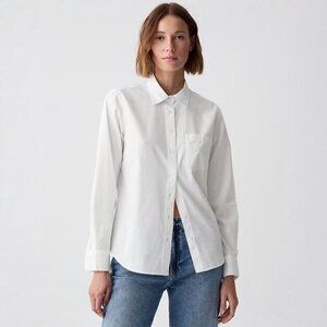 GAP White Poplin Shirt with Front Pocket